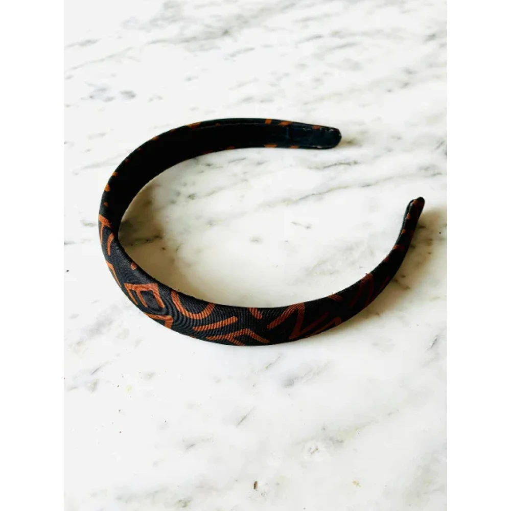 Fendi Vintage Pre-owned Canvas hair-accessories Black Dames