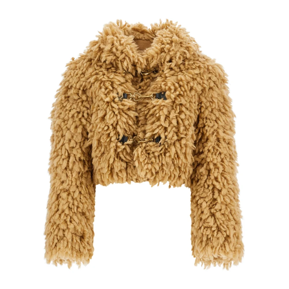 Burberry Kort jasje met faux fur effect Beige Dames