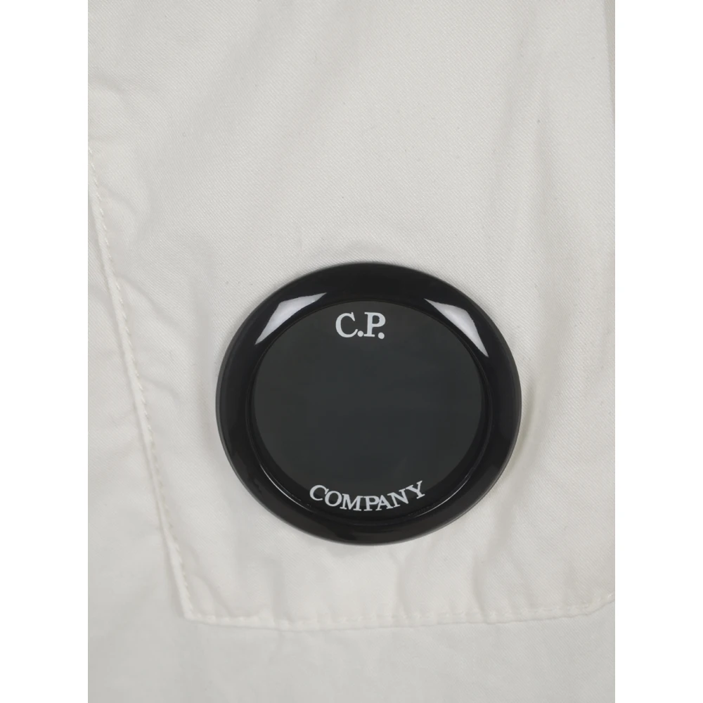 C.P. Company Lange Mouw Gabardine Overhemden White Heren