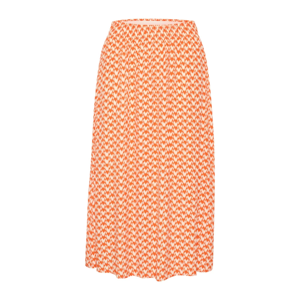 Saint Tropez Tigerlily Graphic A-lijn Rok Orange Dames