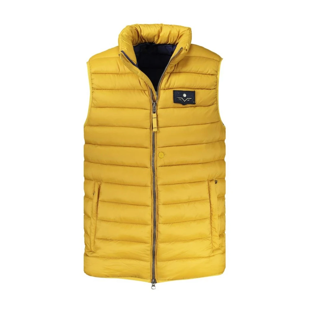 Armata Di Mare Gele Polyamide Hoodie met Rits Yellow Heren