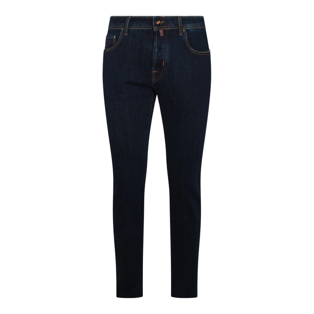 Jacob Cohën Blauwe Denim Jeans met Sjaal Detail Blue Heren