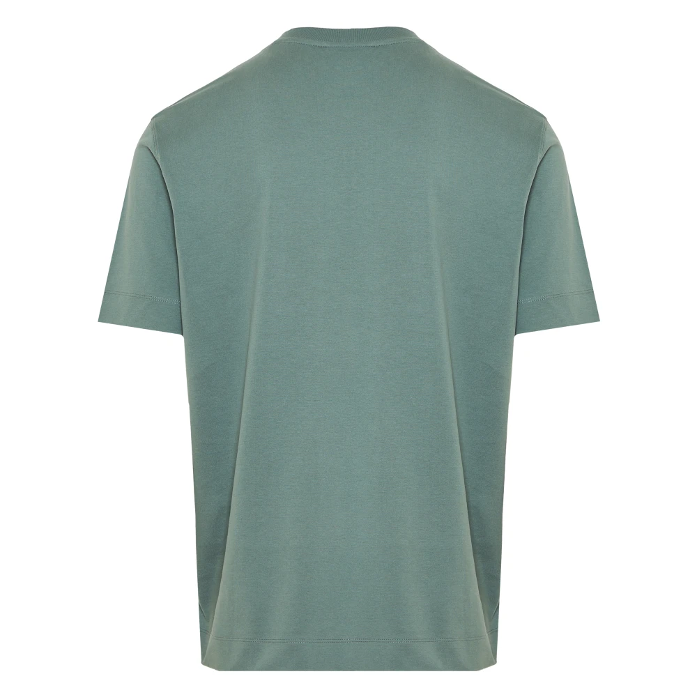 Emporio Armani Katoenen T-shirt met Designerstijl Green Heren
