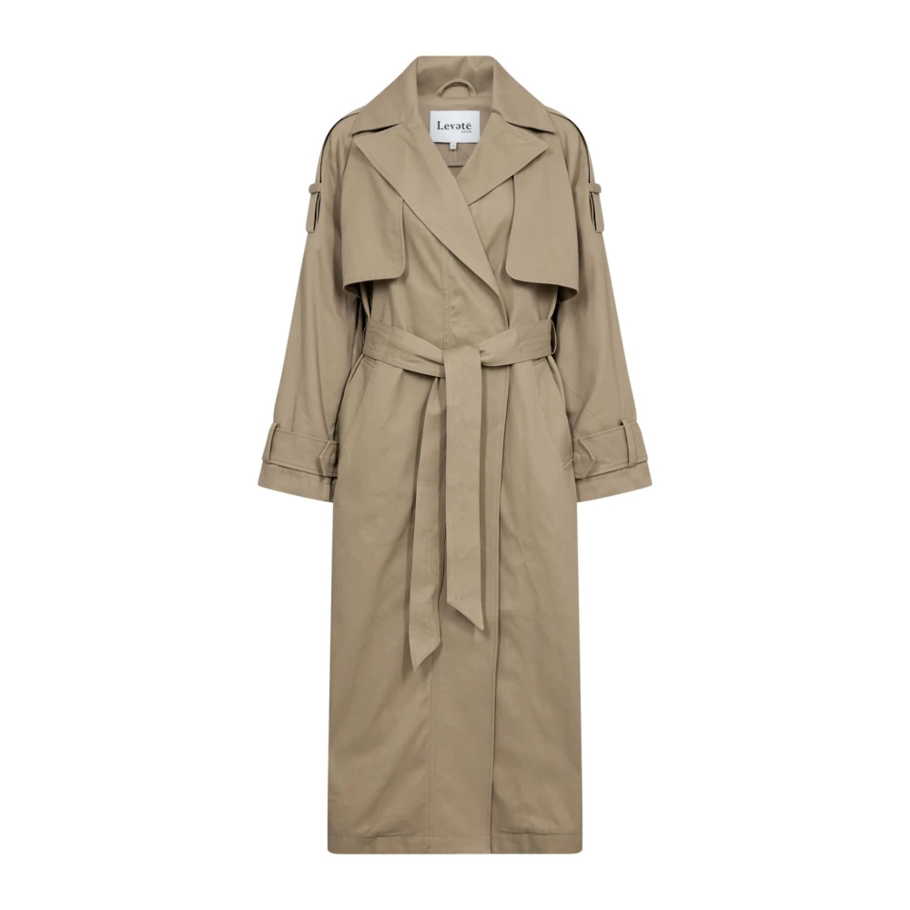 Levete Room Katinka 2 Katoenen Jas Beige Dames