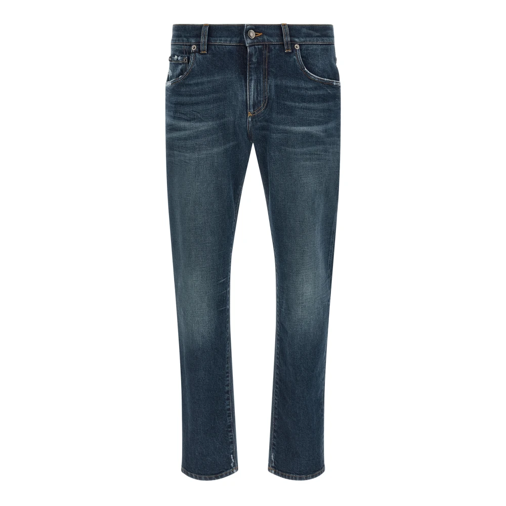 Dolce & Gabbana Men's Blue Slim Fit Jeans, 3XL, Denim Trousers