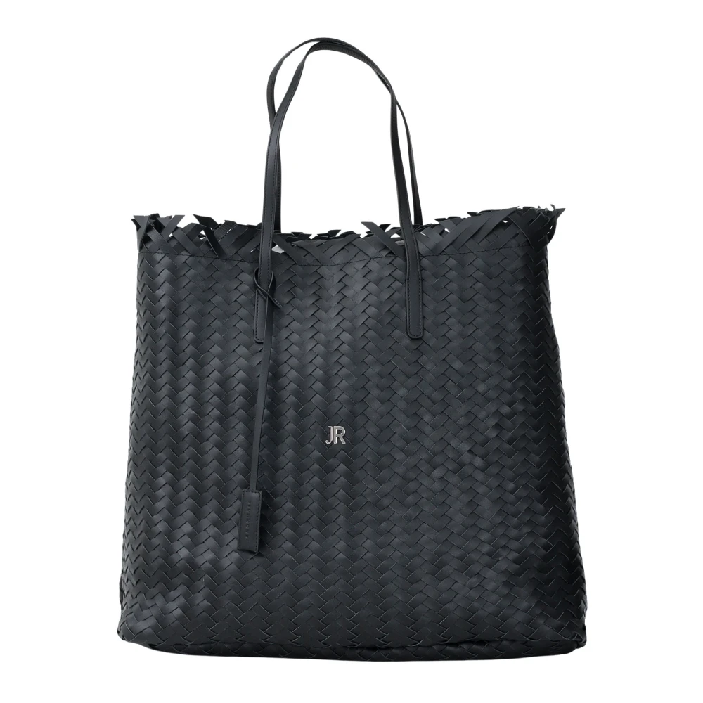Richmond Zwarte geweven shopper tas Black Dames