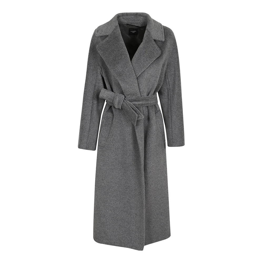 Max Mara Weekend Wollen Kimono Stijl Jas Gray Dames