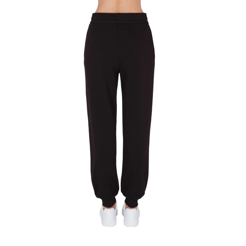 Armani Exchange Zwarte Joggingbroek Regular Fit Elastische Taille Black Dames