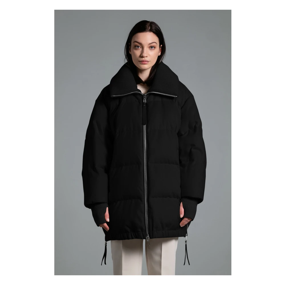 Duno Lange Pufferjas Black Dames