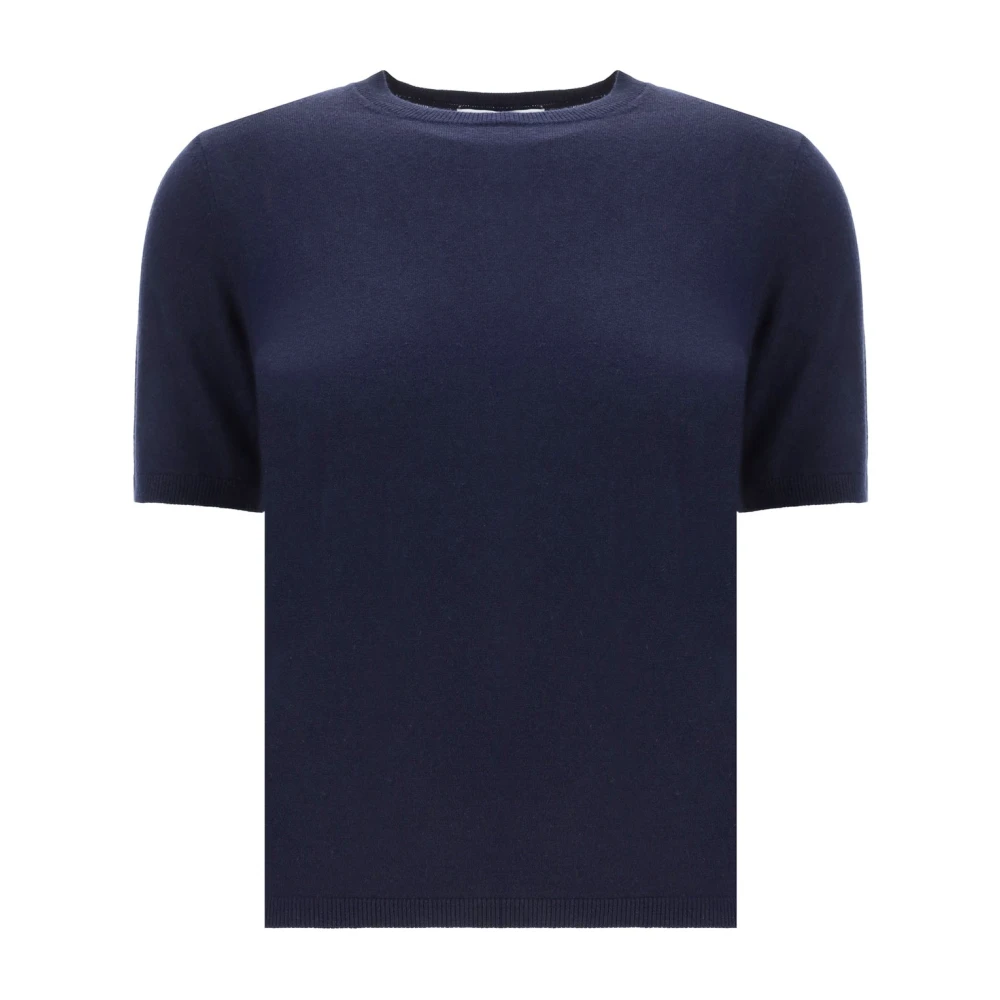 Max Mara Blauwe Kasjmier Zijde Sweater Aw24 Blue Dames