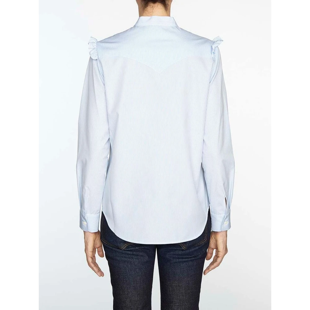 Ines De La Fressange Paris Prairy blauw katoenen overhemd Blue Dames