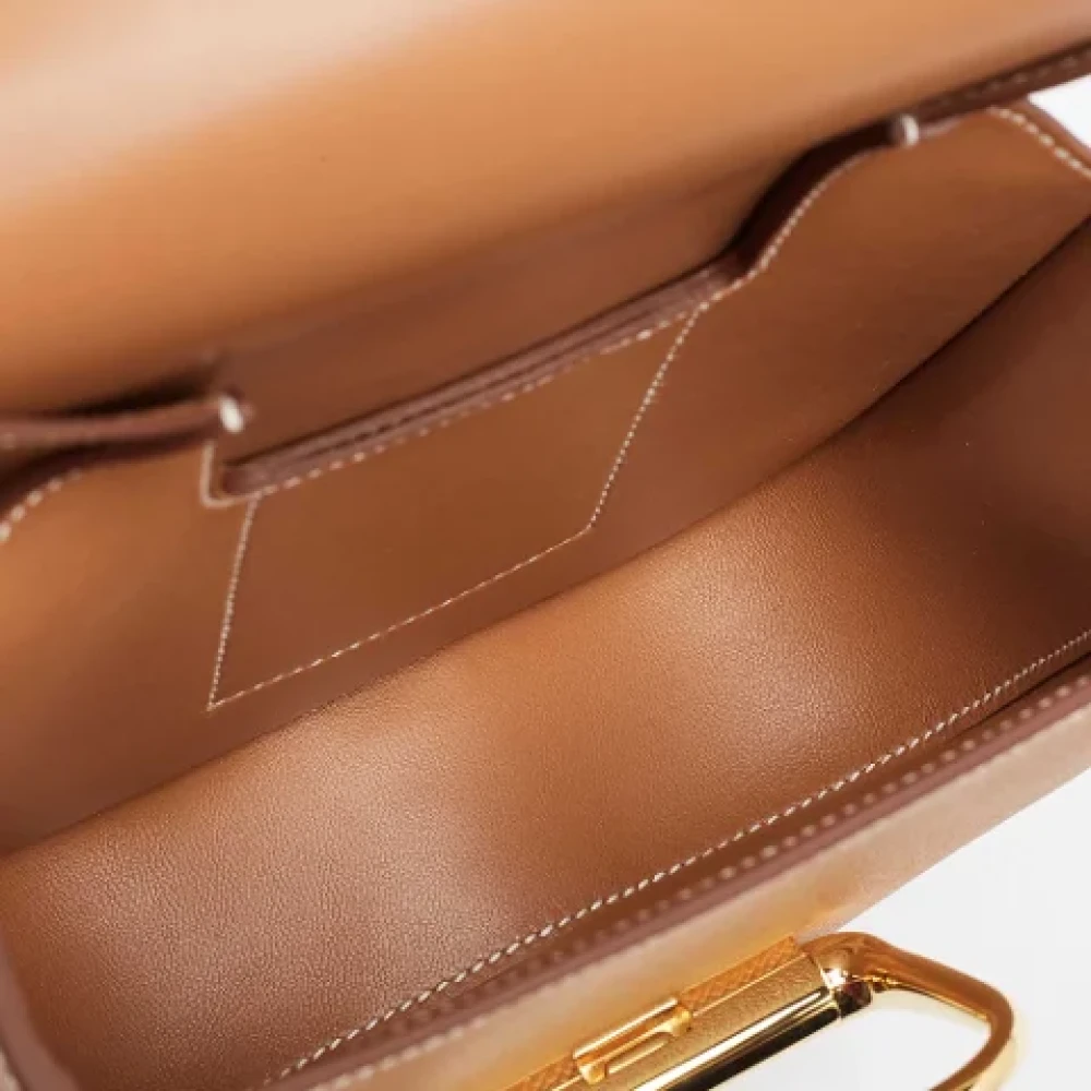 Hermès Vintage Pre-owned Leather shoulder-bags Brown Dames