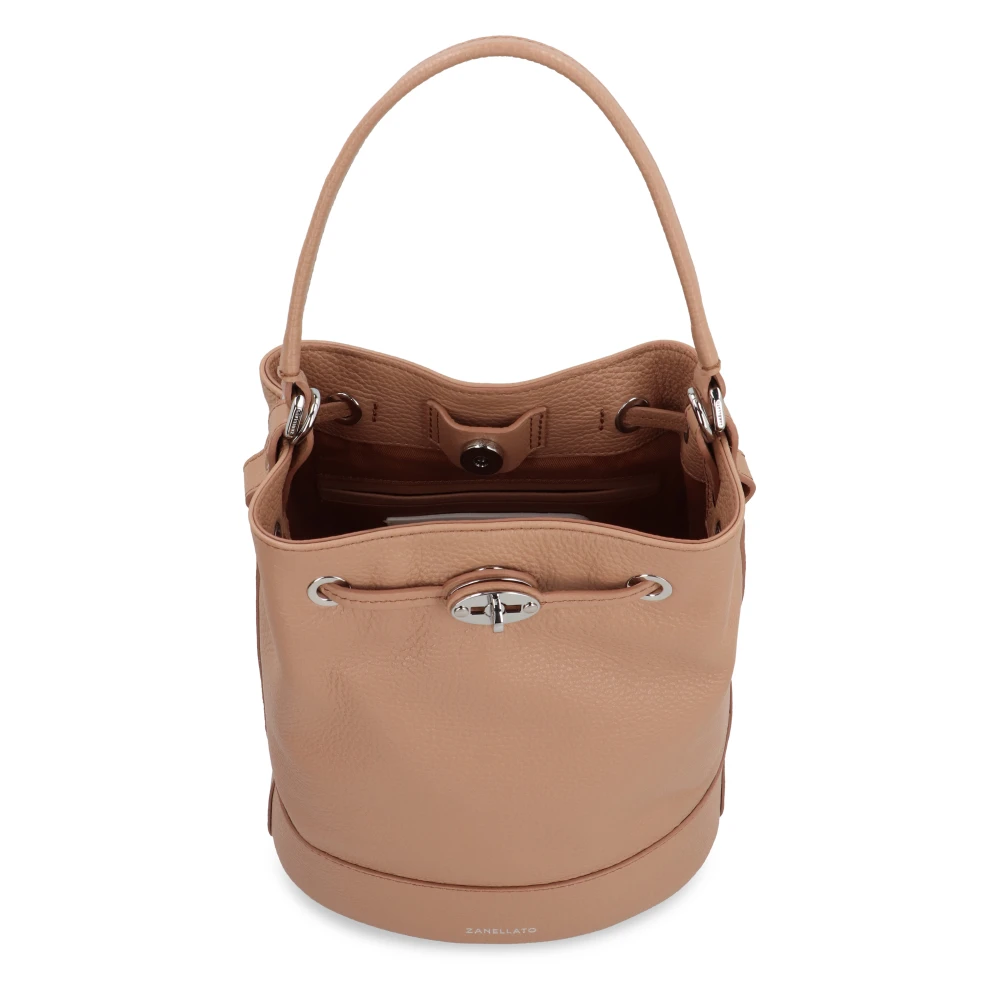 Zanellato Leren Bucket Bag met Handvat Brown Dames