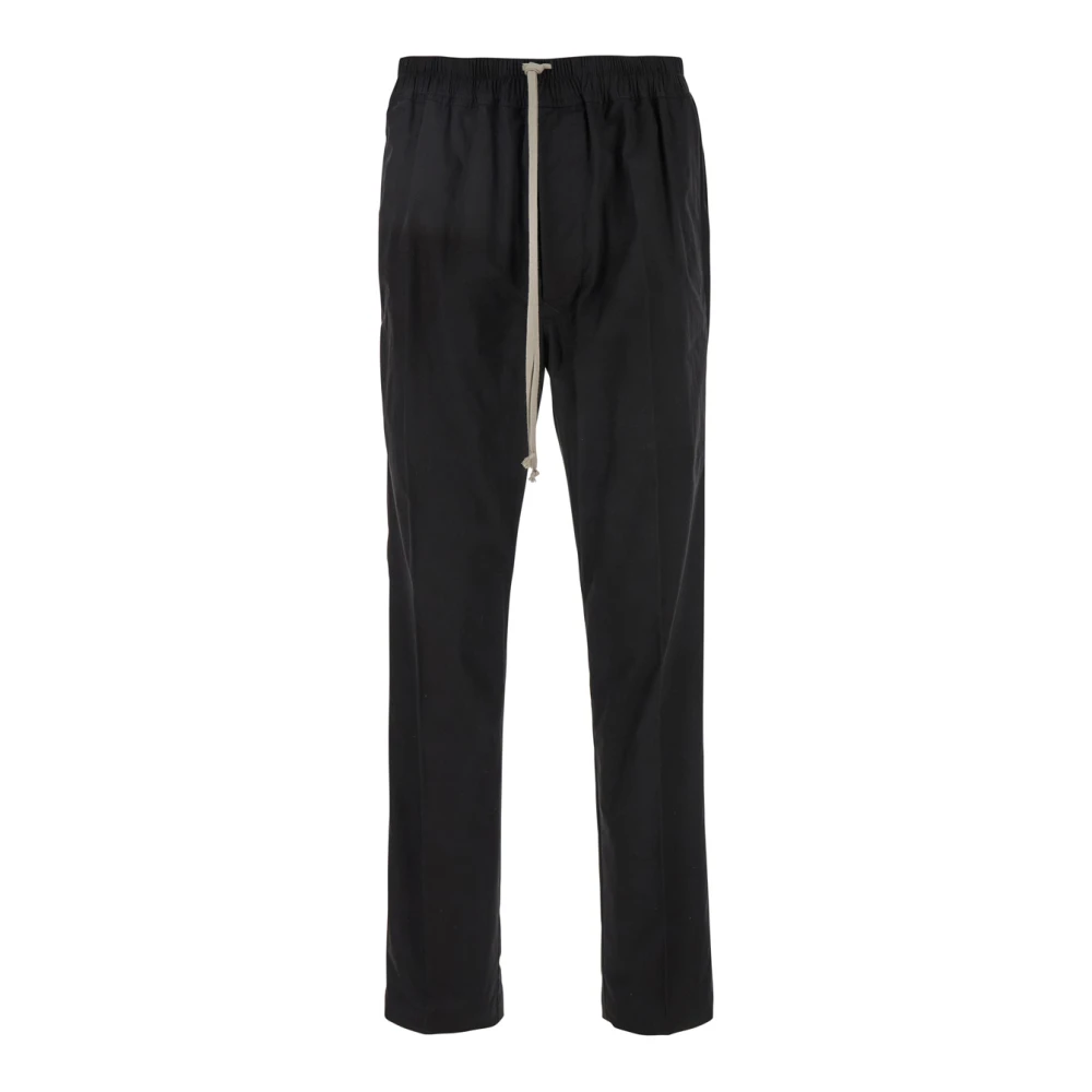 Rick Owens Zwarte Broek met Oversized Koord in Wol Black Heren
