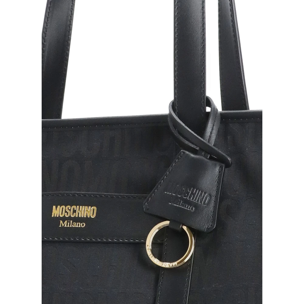 Moschino Zwarte Shoppingtas met Logo Black Dames