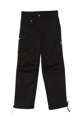 Pantaloni relax fit cropped in misto cotone · Nero, Ecru, Beige · Abiti