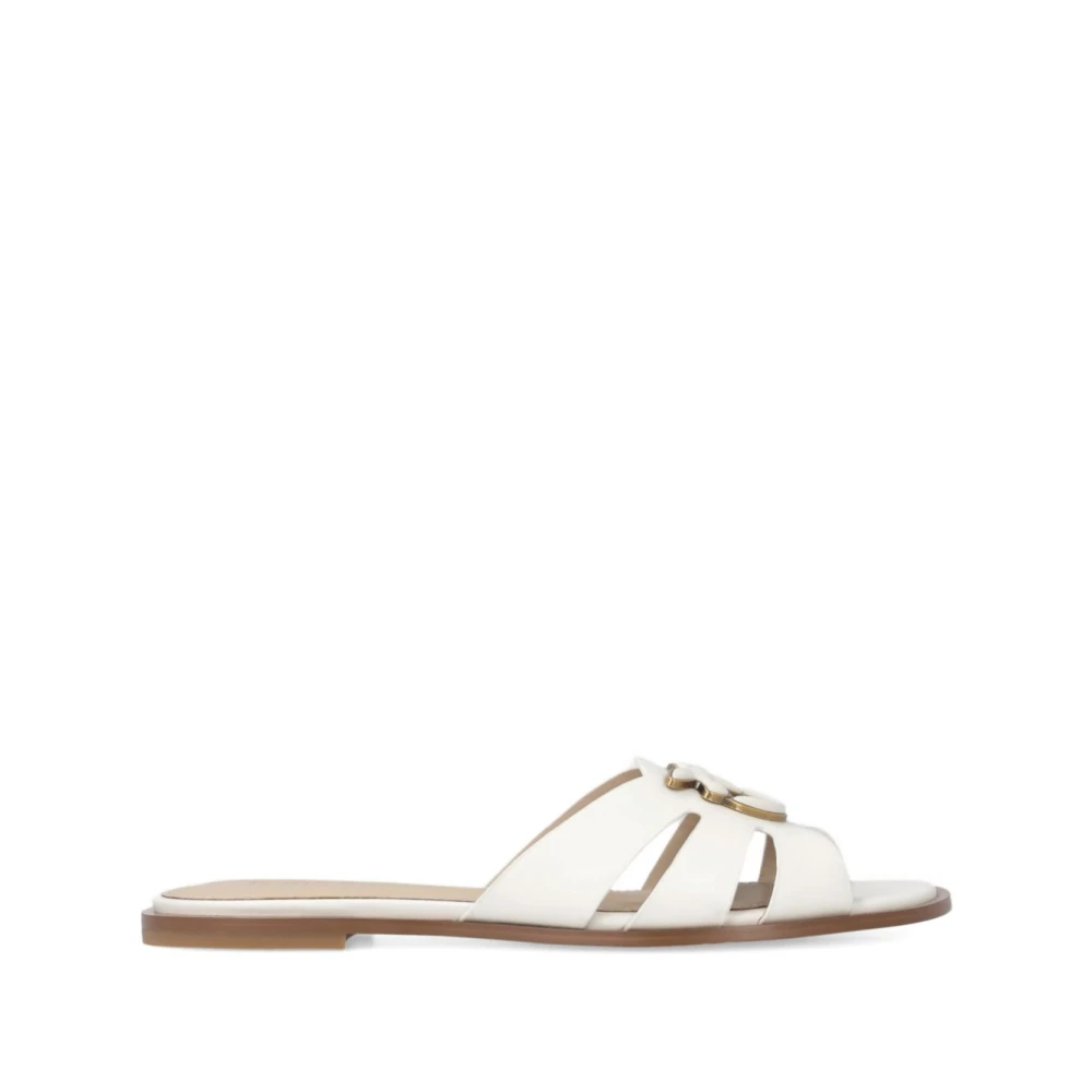 Pinko White Milly Slide - Female - Sliders - 8 Uk - Shoes