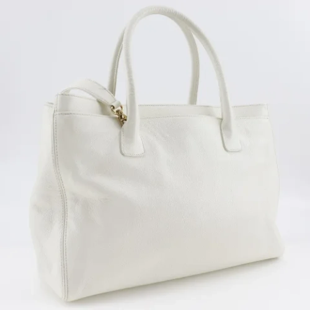 Chanel Vintage Pre-owned Leather chanel-bags White Dames