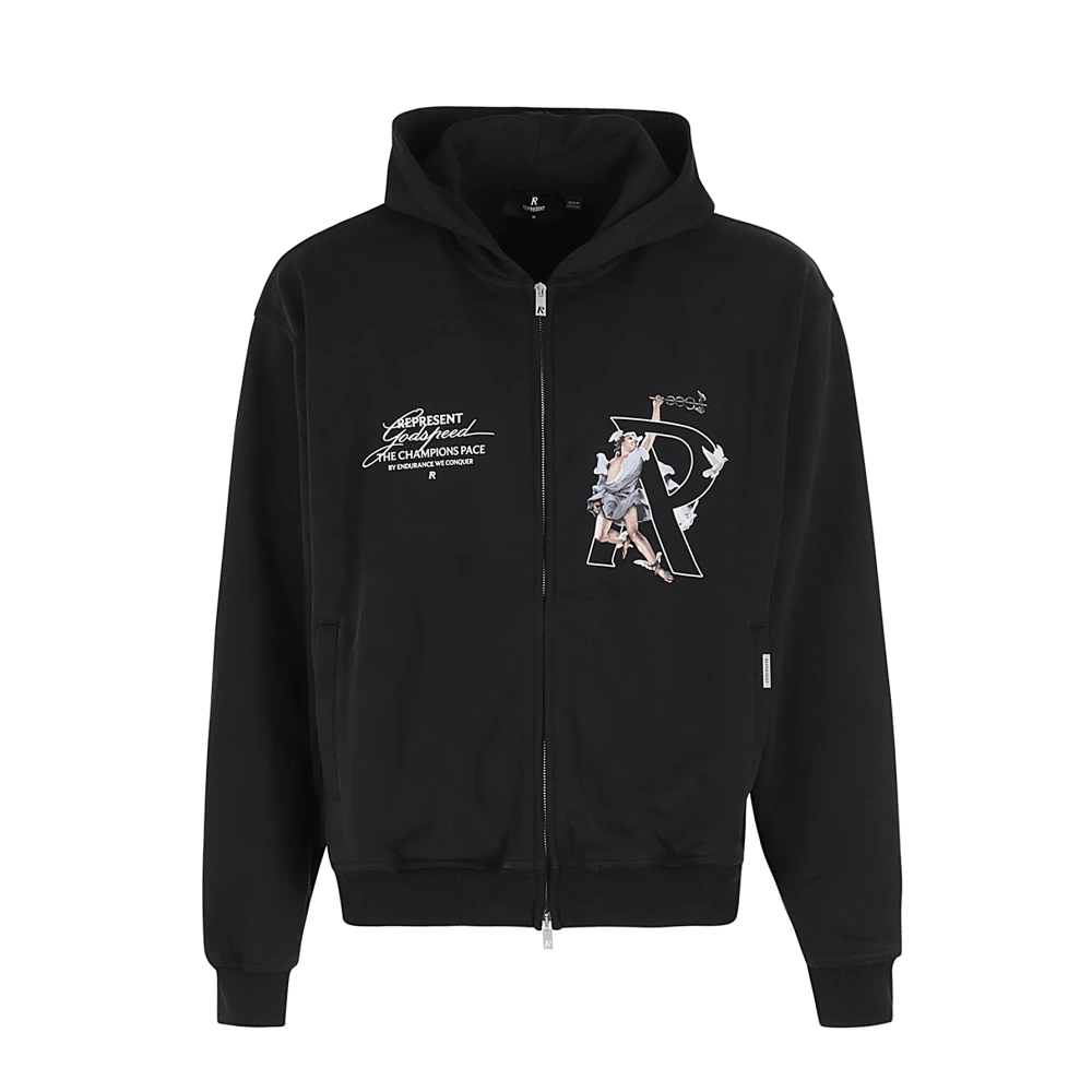 Represent Zip Hoodie Black Heren