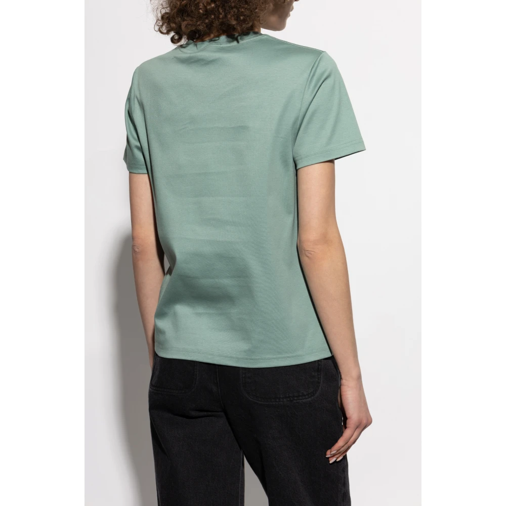 Lanvin T-shirt met geborduurd logo Green Dames