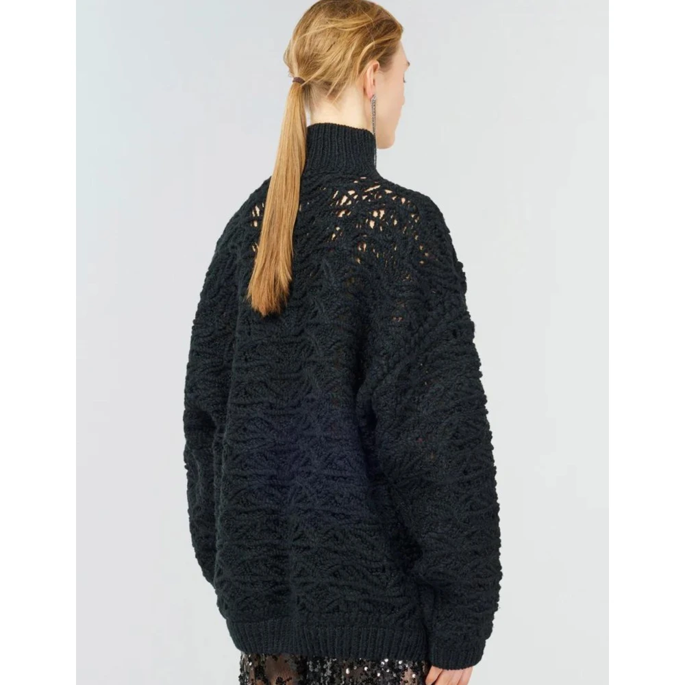 Semicouture Zwarte Trui Stijlvol Model Black Dames