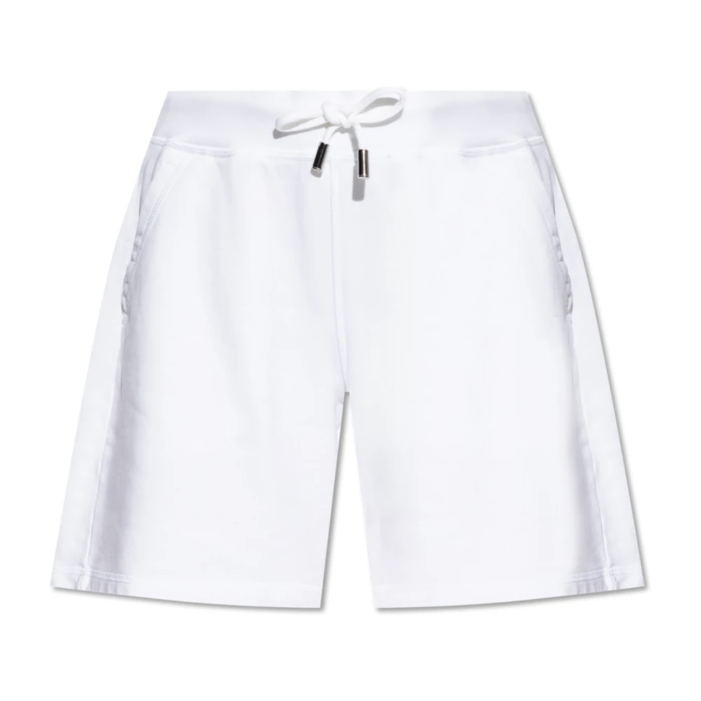 Dsquared2 Katoenen shorts met bedrukt logo White Dames