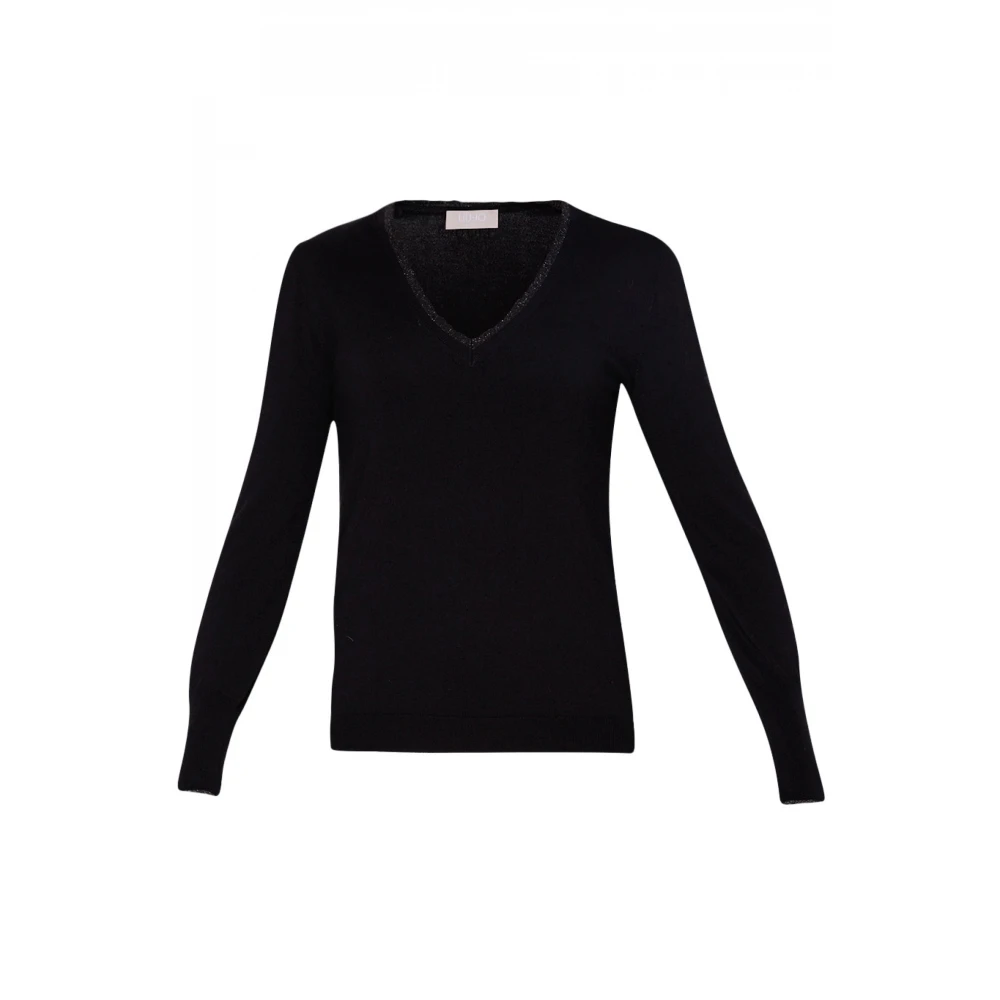 Liu Jo Women's Black V-Neck Knitwear