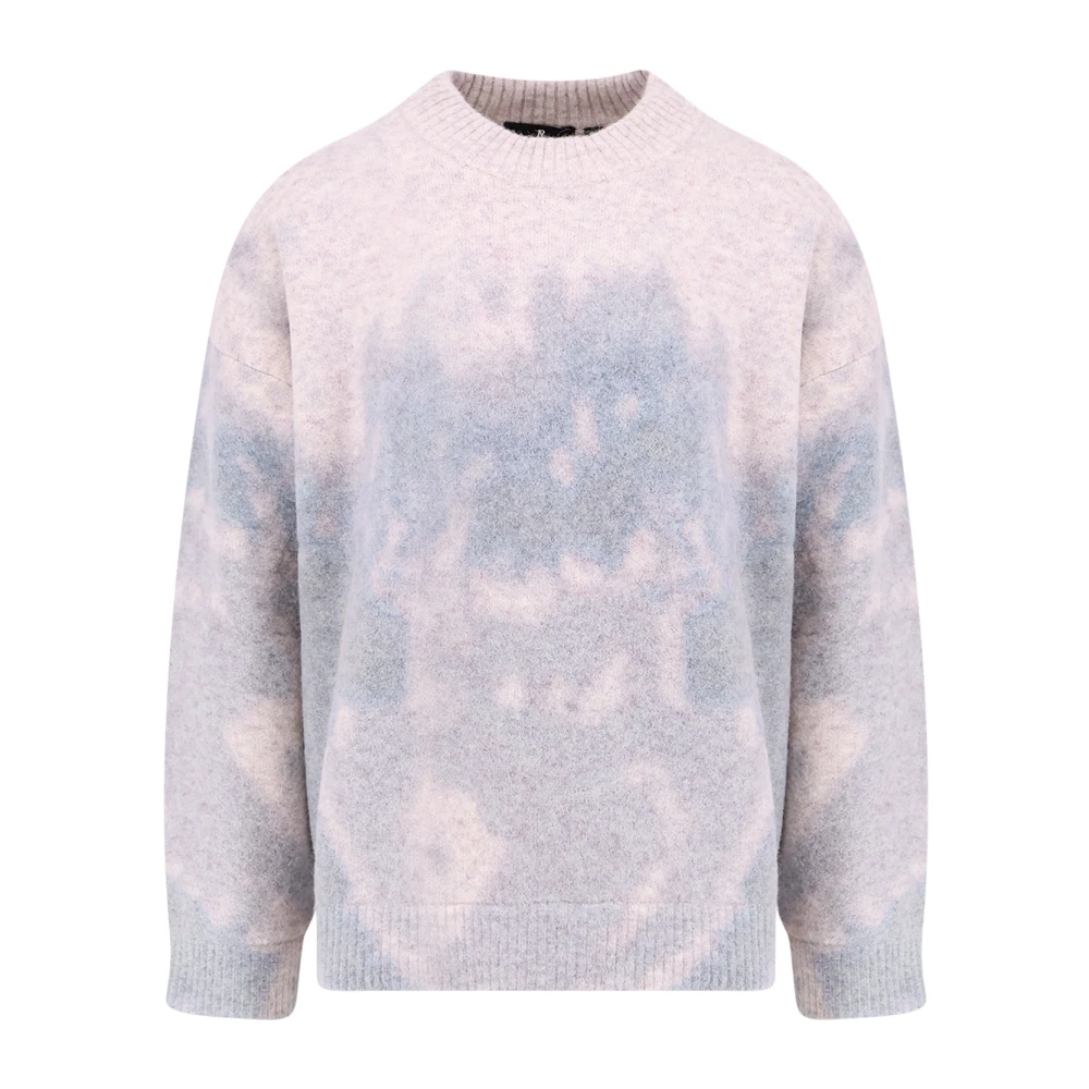 Represent Alpaca Wolmix All-Over Print Sweater Gray Heren