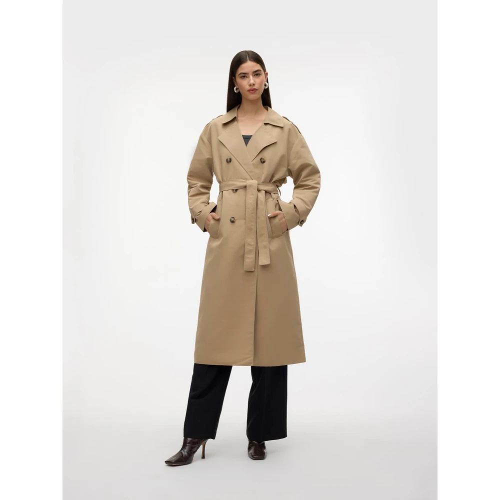 Vero Moda Trench Coats Beige Dames