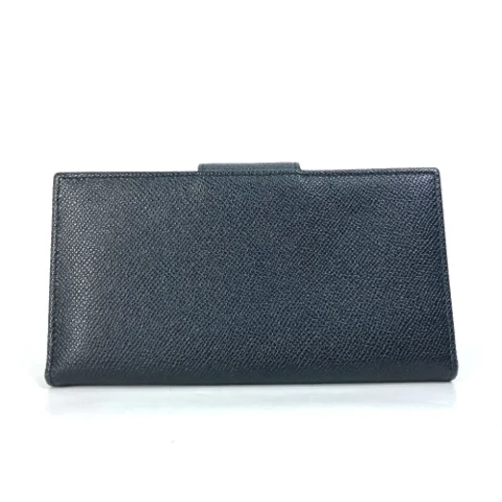 Bvlgari Vintage Pre-owned Leather wallets Black Heren