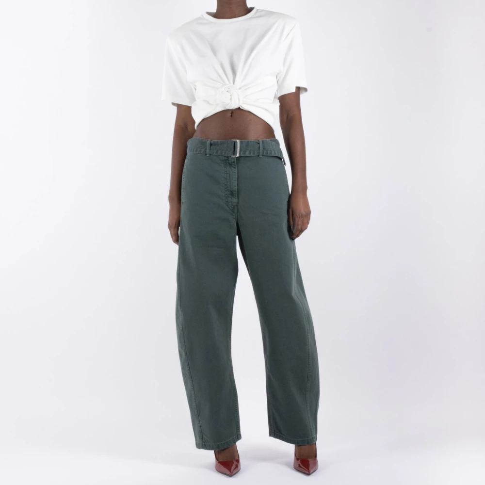 Magda Butrym Groene Katoenen Jeans Green Dames