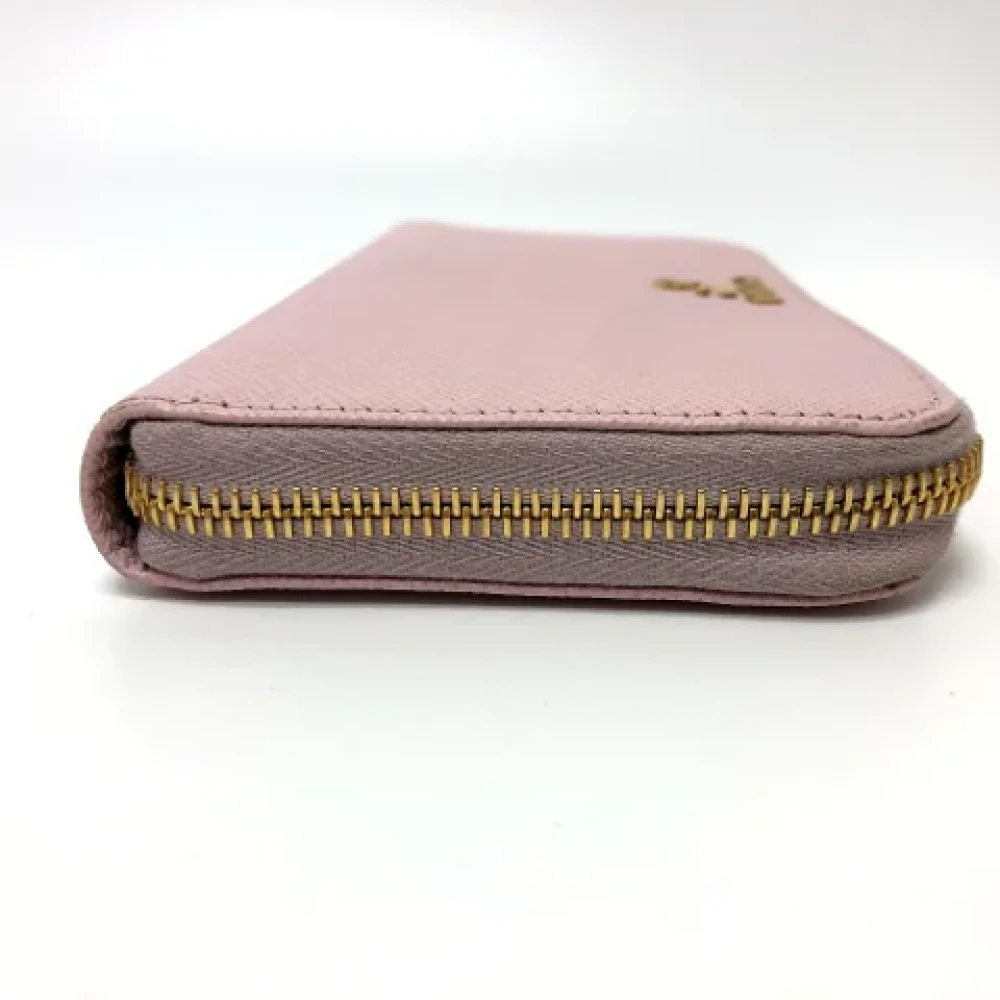 Prada Vintage Pre-owned Leather wallets Pink Dames