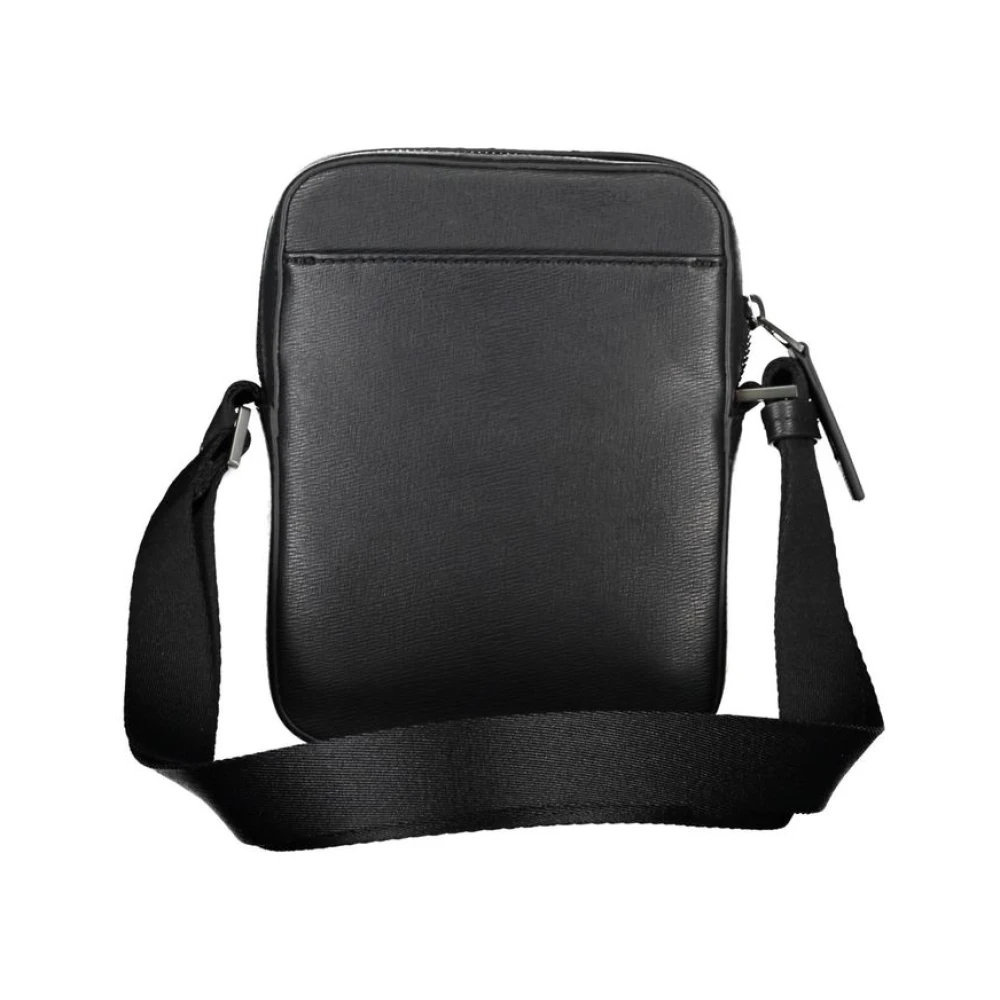 Calvin Klein, Herren, Handtasche, Black Polyurethane Men Shoulder Bag, Schwarz - Bild 2