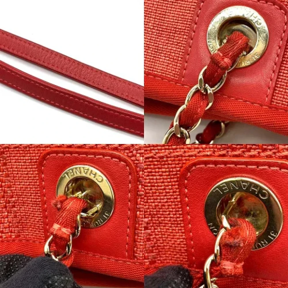 Chanel Vintage Pre-owned Canvas chanel-bags Red Dames