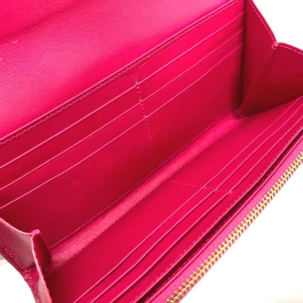 Yves Saint Laurent Vintage Pre-owned Leather wallets Pink Dames