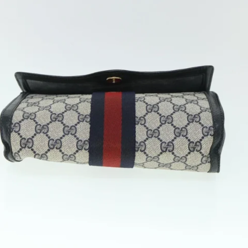 Gucci Vintage Pre-owned Leather clutches Blue Dames