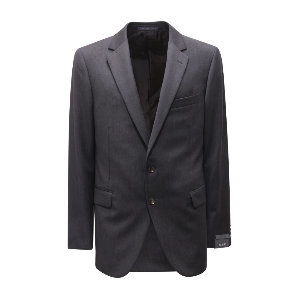 Pal Zileri Blue Blazers, Male, 2XL, Wool Suit Made In Italy