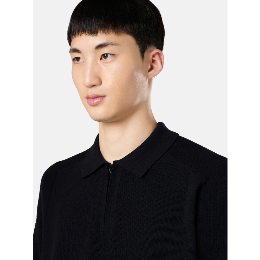 Stone Island Blauwe Trui met Polokraag Blue Heren