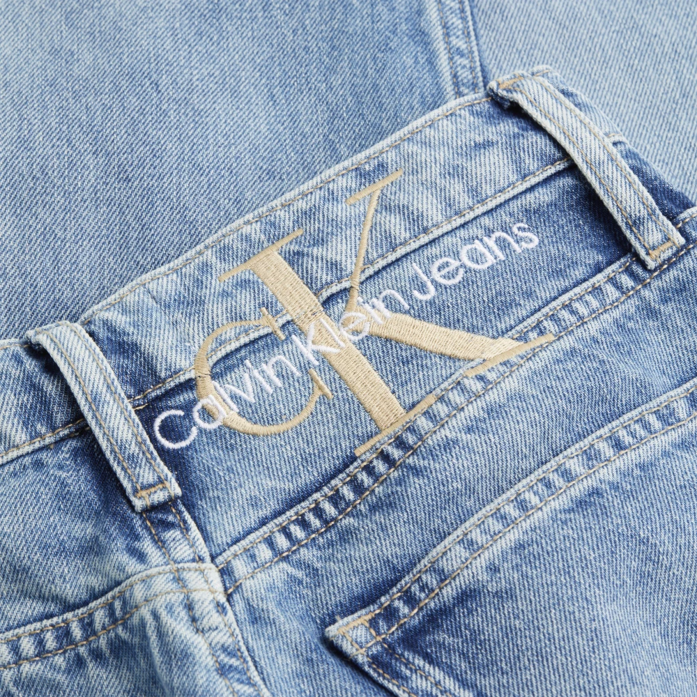 Calvin Klein Vintage High Waist Tapered Leg Jeans Blue Dames