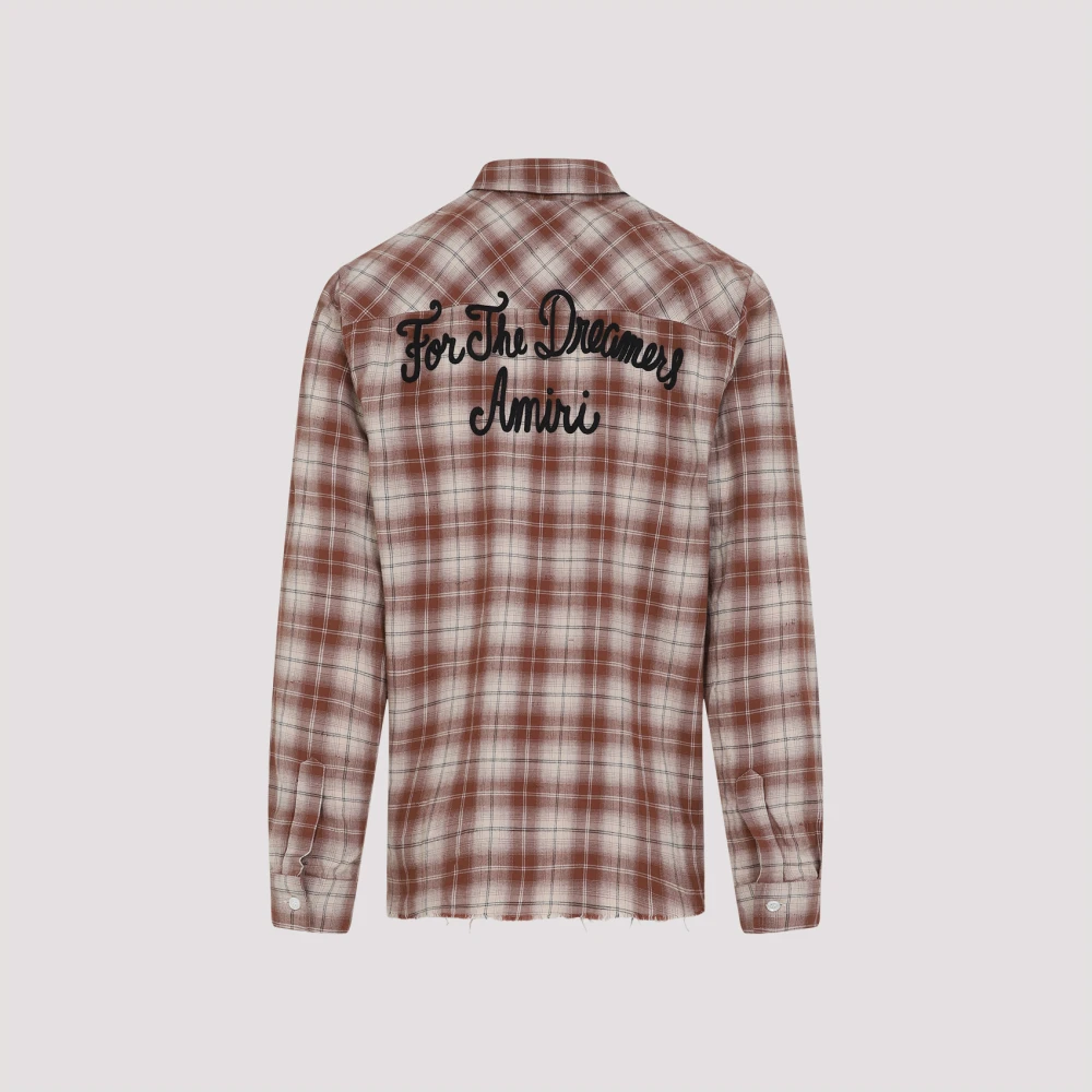 Amiri Shotgun Flanellen Overhemd Brown Heren
