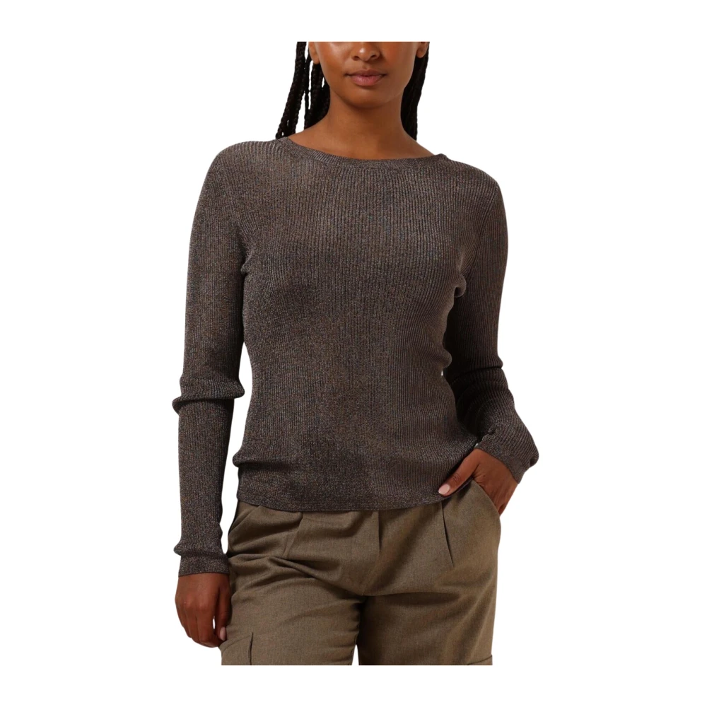 Gestuz Diepe Rug Blouse Stijlvolle Top Gray Dames
