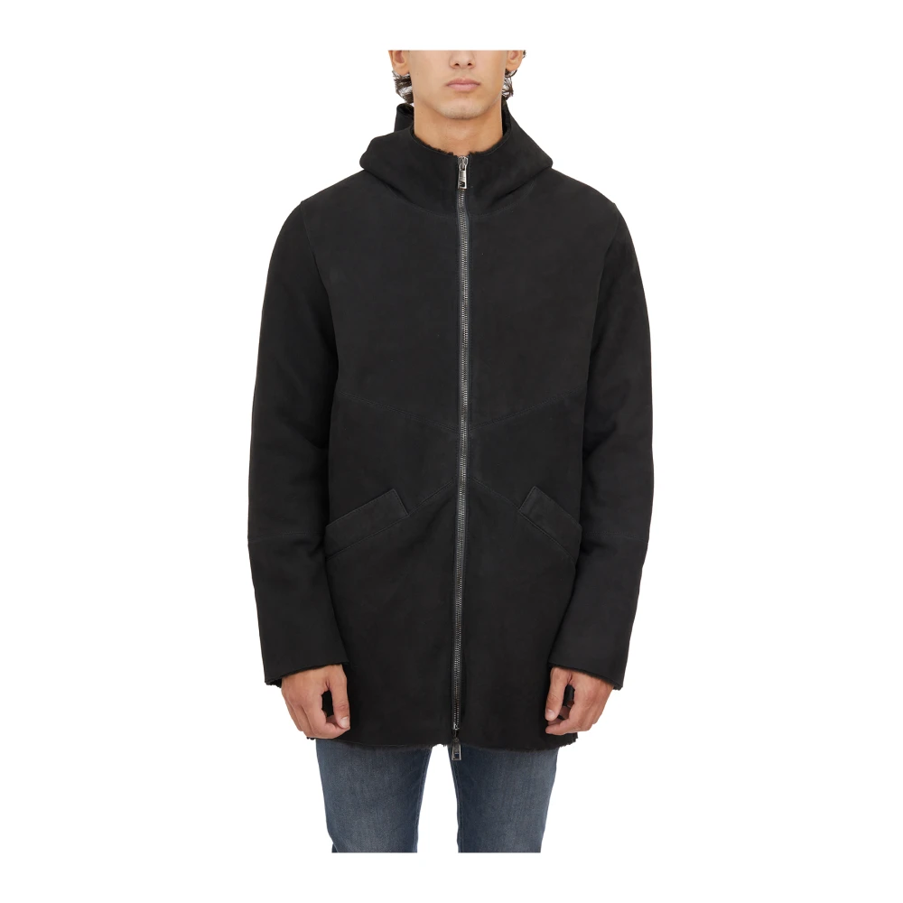 Giorgio Brato Huva Shearling Jacka Black, Herr