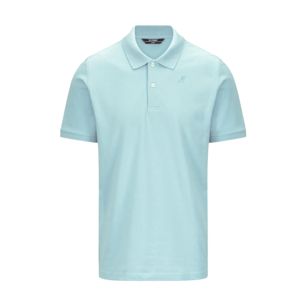 K-Way Men's Blue Polo Shirts, S, Amedee Pique