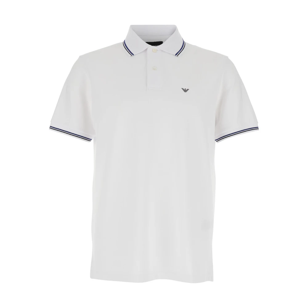 Emporio Armani Wit Poloshirt met Geborduurd Logo White Heren
