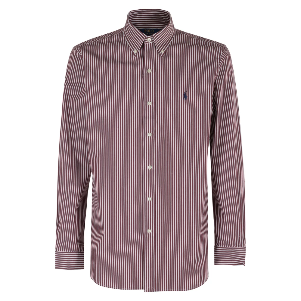 Polo Ralph Lauren Röd Randig Långärmad Sportskjorta