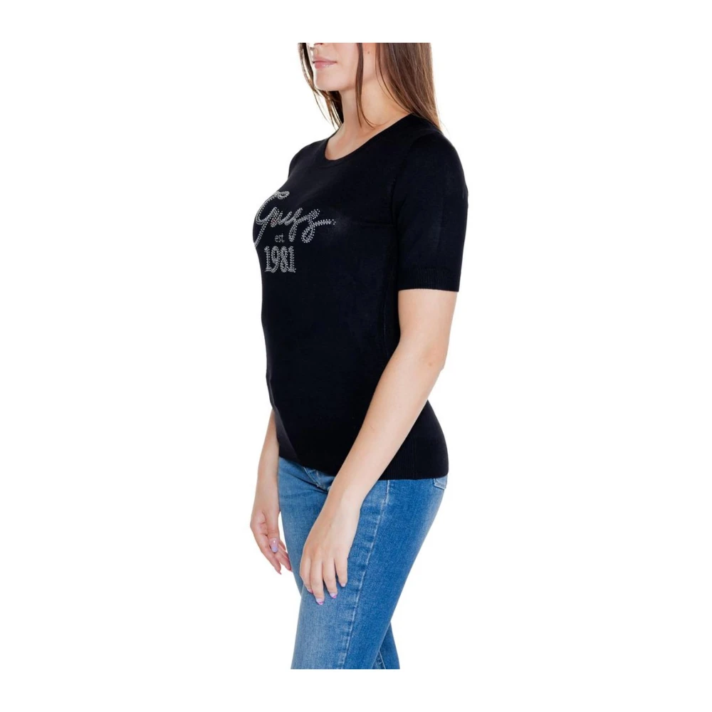 Guess Viscose Blend Tops & T-Shirt Black Dames
