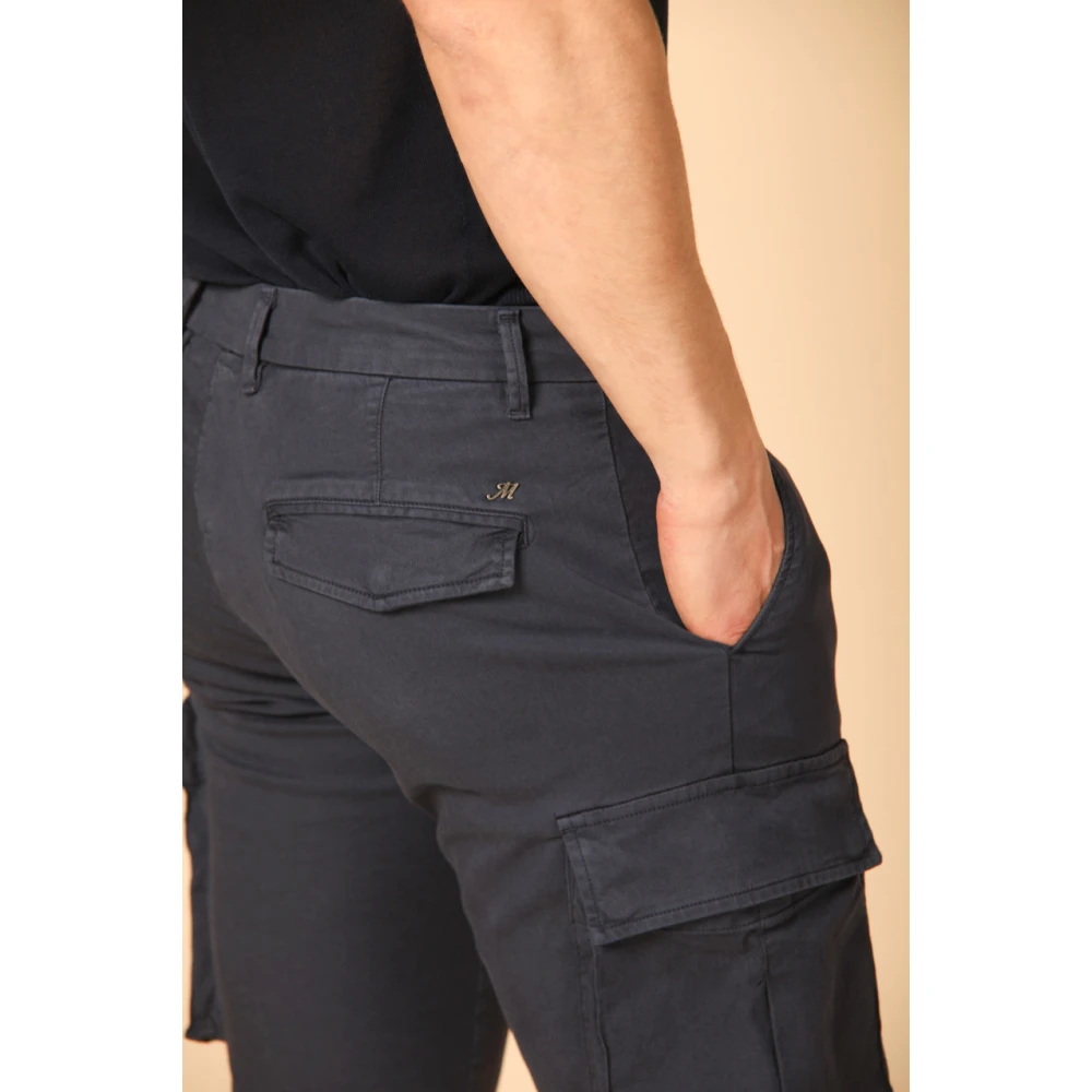 Mason's Stad Cargo Broek Regular Fit Blauw Blue Heren