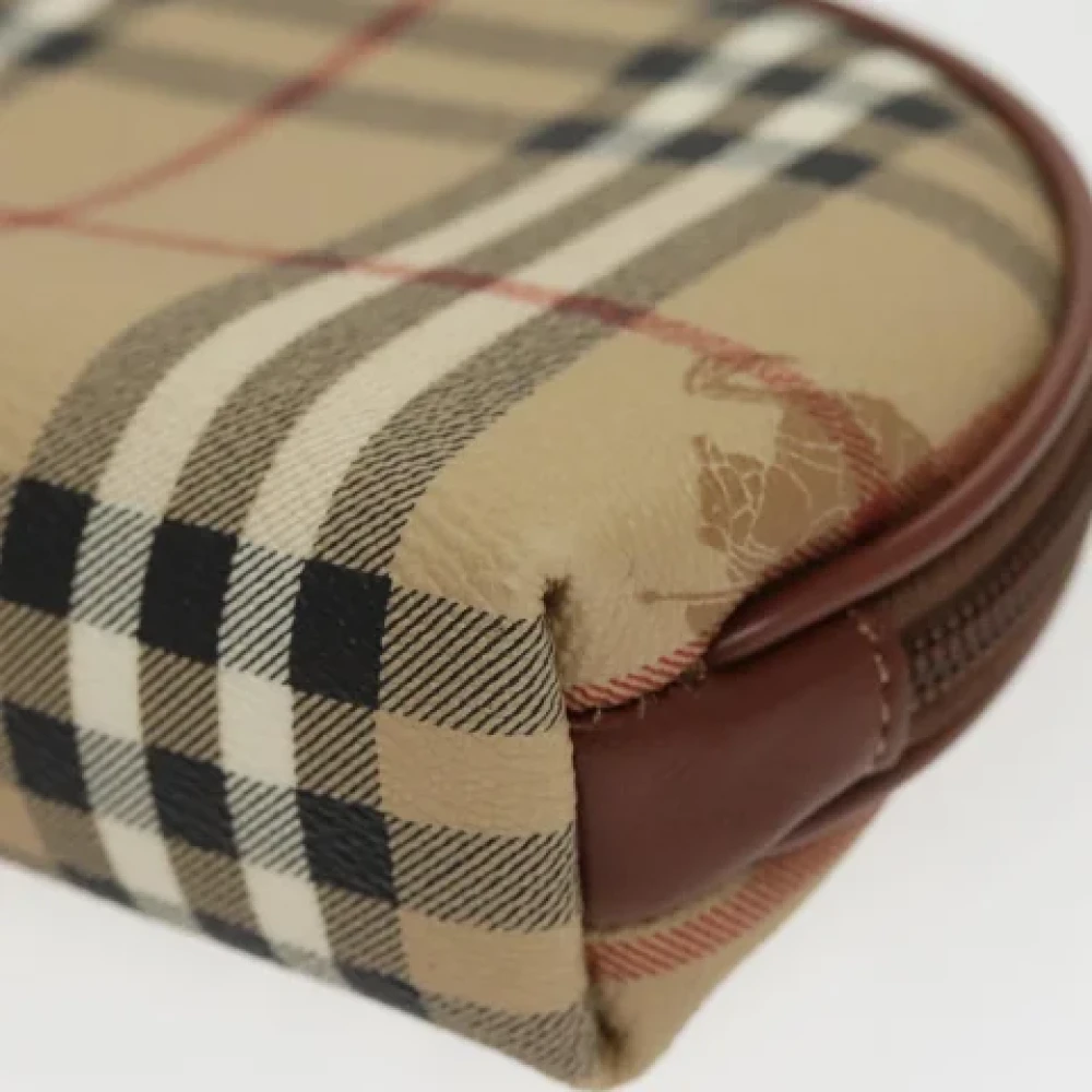 Burberry Vintage Pre-owned Leather pouches Beige Dames