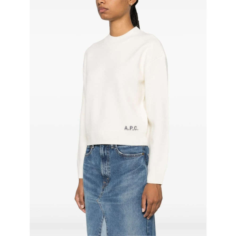 A.p.c. Trui met ronde hals Beige Dames