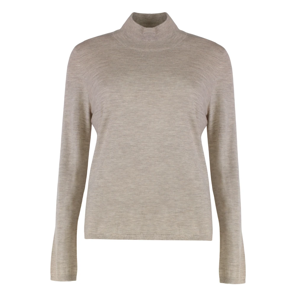 Max Mara Beige Meana Turtleneck - Female - Cashmere Knitwear - L - Knitwear